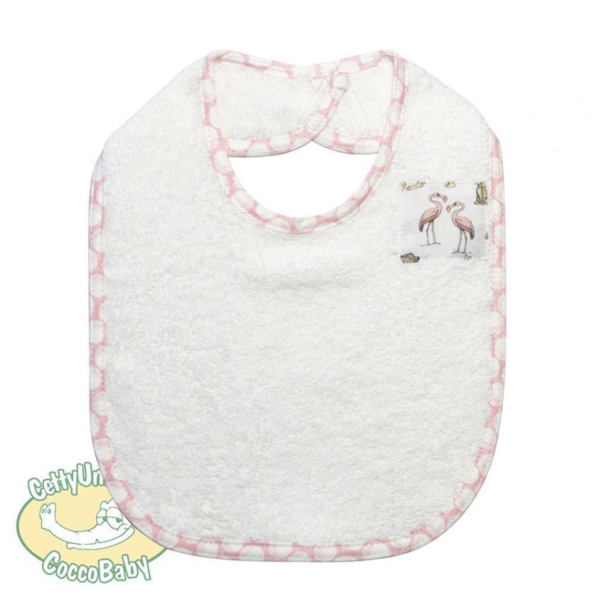 Bavaglino per neonato bianco in cotone